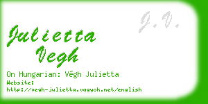 julietta vegh business card